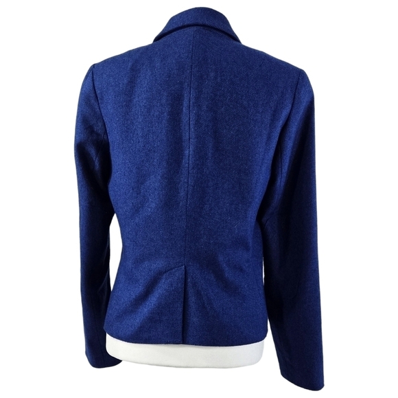 GAP Academy Blazer Royal Blue Diagonal Stripe Pockets Academia Career Preppy - Picture 2 of 12